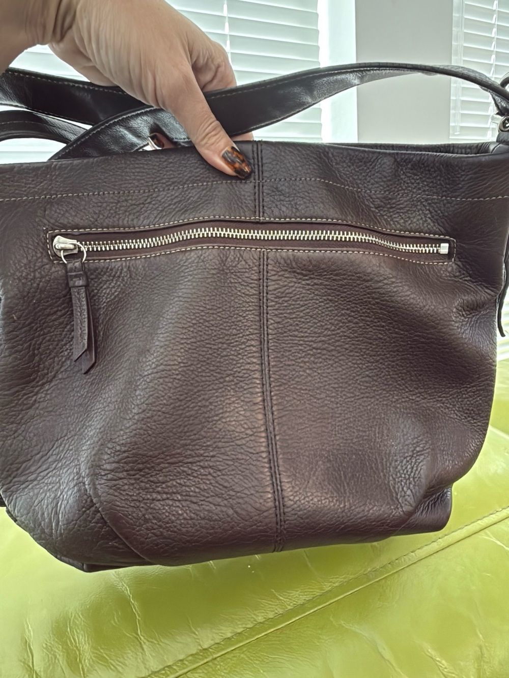 Coach Chocolate Brown Leather Shoulder Bag